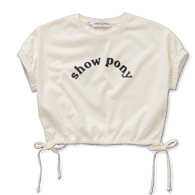 Sproet & Sprout - Girls T-shirt show pony/Off-white