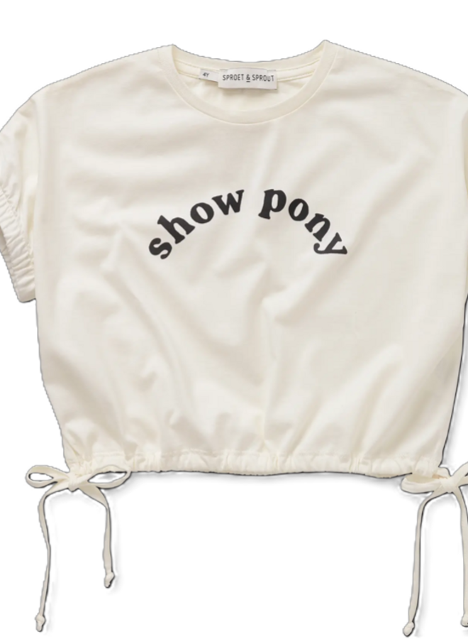 Sproet & Sprout - Girls T-shirt show pony/Off-white