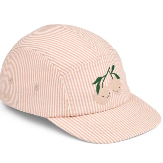 Liewood - Rory seersucker cap - Stripe pale tuscany/Creme de la creme