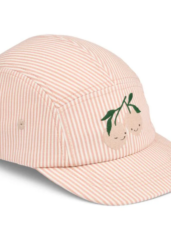 Liewood - Rory seersucker cap - Stripe pale tuscany/Creme de la creme