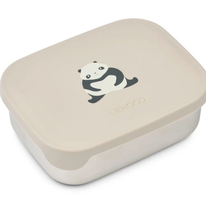 Liewood - Arthur printed lunchbox - Panda/Sandy/Dark grey
