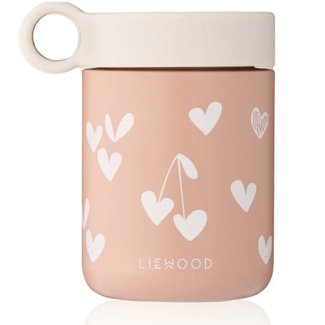 Liewood - Kiani printed food jar - Sweethearts/Pale tuscany