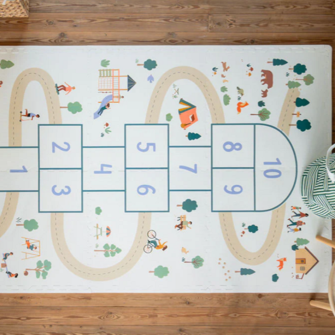 Play & Go - 3-in-1 Tiloo puzzelmat & Hopscoth