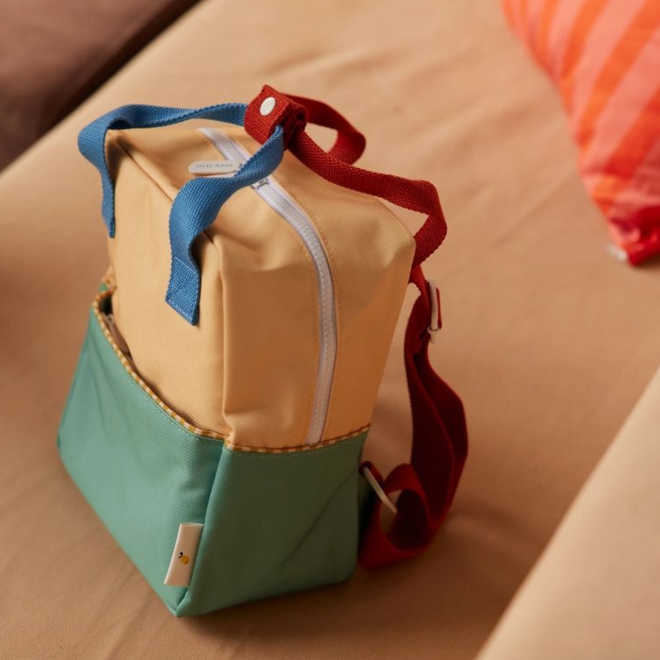 Sticky Lemon - backpack small Wonders - Sandy yellow & aquatic green