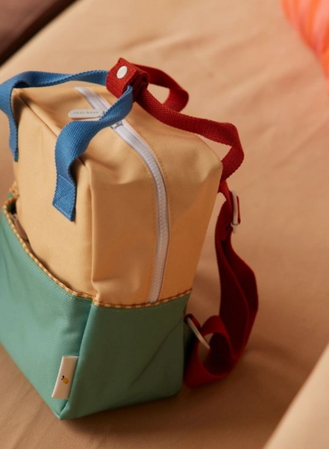 Sticky Lemon - backpack small Wonders - Sandy yellow & aquatic green