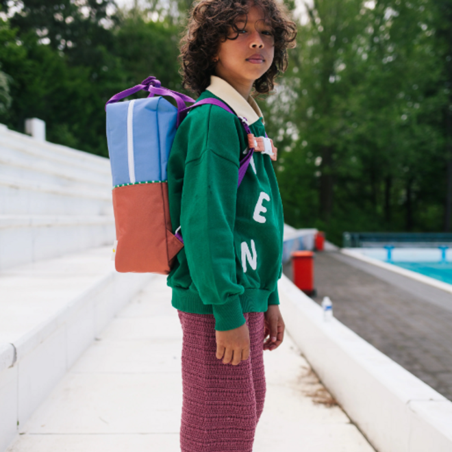 Sticky Lemon backpack large - Better together - Badminton blue & leather ball