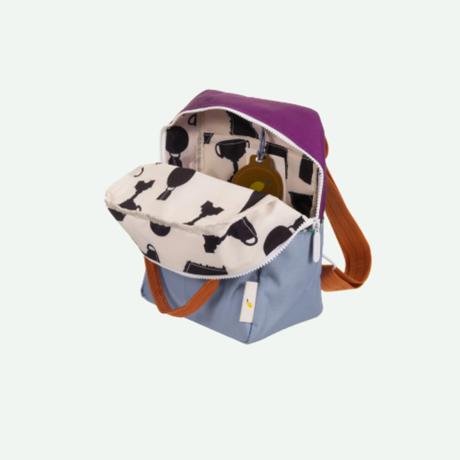 Sticky Lemon backpack small - Better together - Purple tights & badminton blue