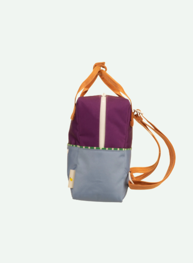 Sticky Lemon backpack small - Better together - Purple tights & badminton blue