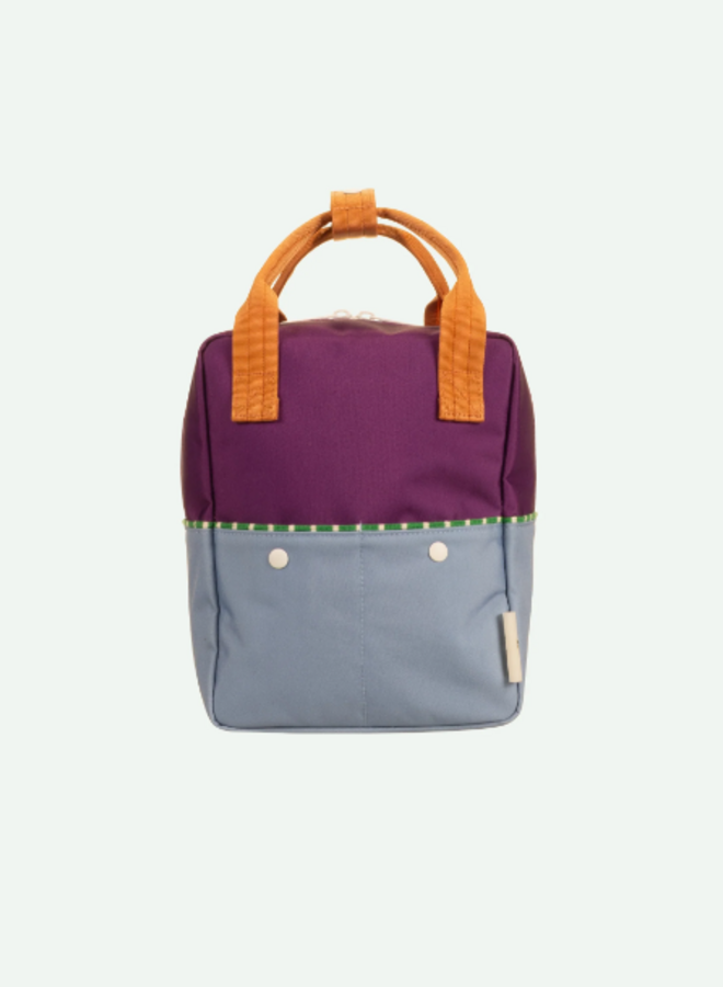 Sticky Lemon backpack small - Better together - Purple tights & badminton blue