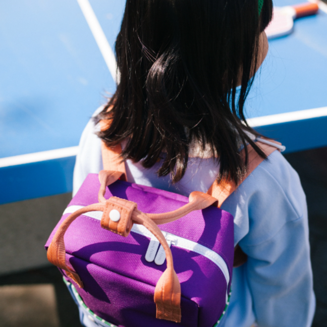 Sticky Lemon backpack small - Better together - Purple tights & badminton blue
