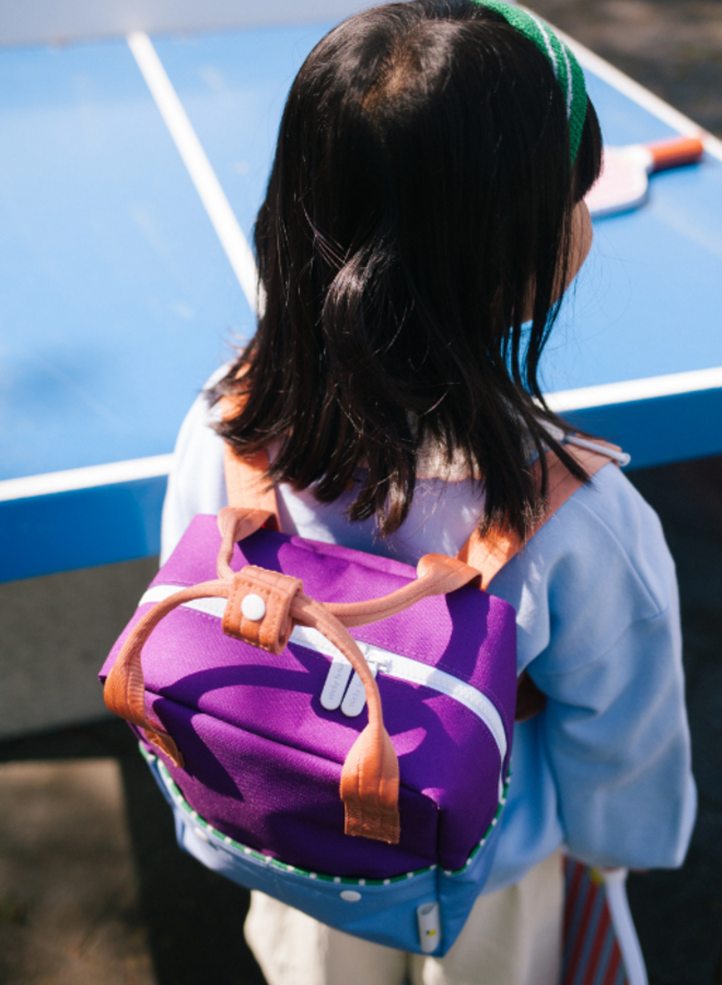 Sticky Lemon backpack small - Better together - Purple tights & badminton blue