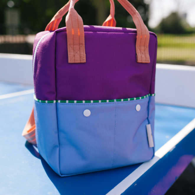Sticky Lemon backpack small - Better together - Purple tights & badminton blue