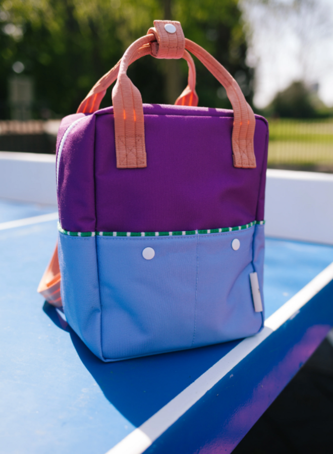 Sticky Lemon backpack small - Better together - Purple tights & badminton blue