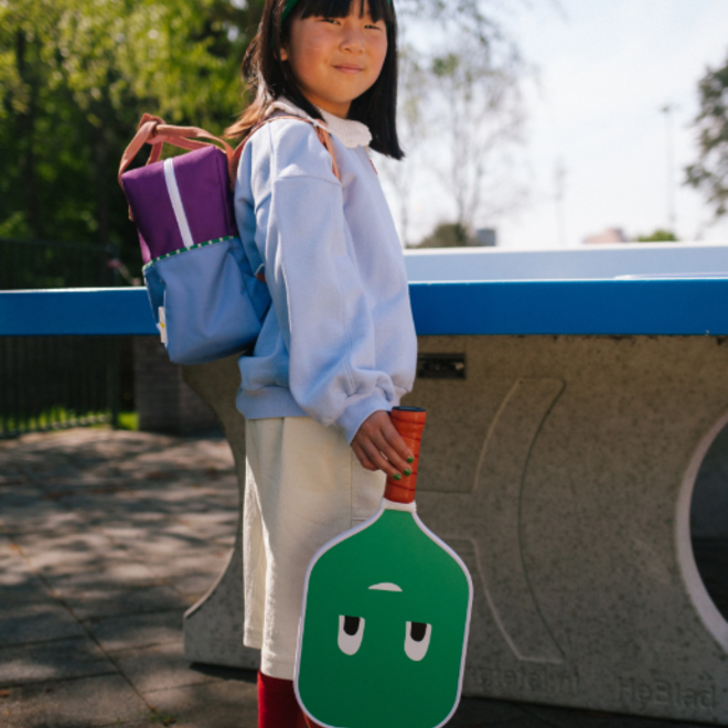 Sticky Lemon backpack small - Better together - Purple tights & badminton blue