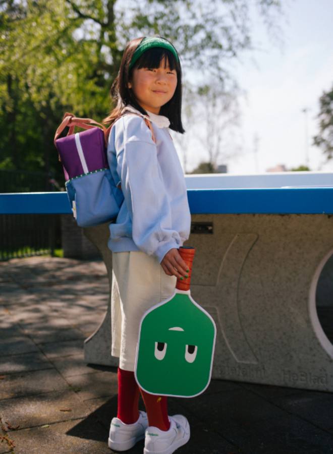 Sticky Lemon backpack small - Better together - Purple tights & badminton blue