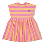 Petit Blush - Stripe dress Cashmire rose/Peach cobbler