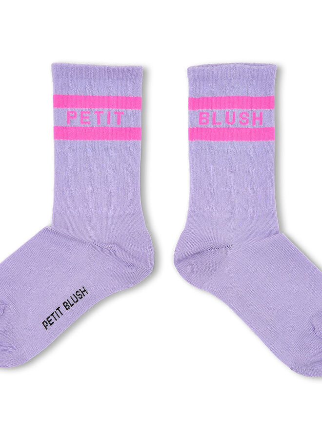 Petit Blush - Sport socks Violet/Neon pink