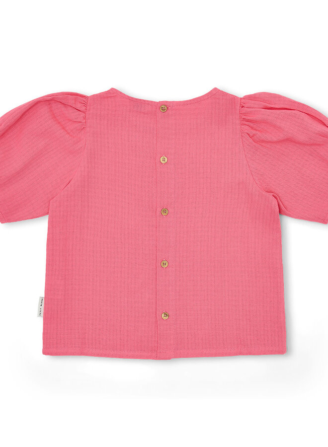 Petit Blush - Puff sleeve blouse Pink lemonade