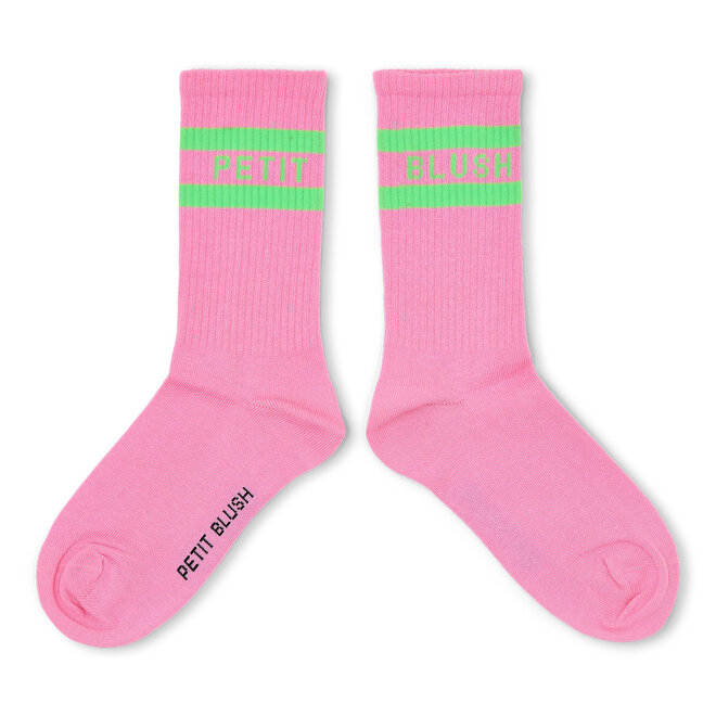 Petit Blush - Sport socks Lemonade/Neon green