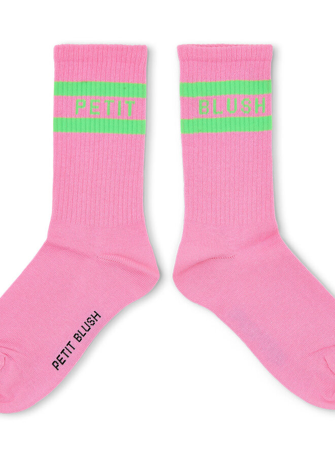Petit Blush - Sport socks Lemonade/Neon green