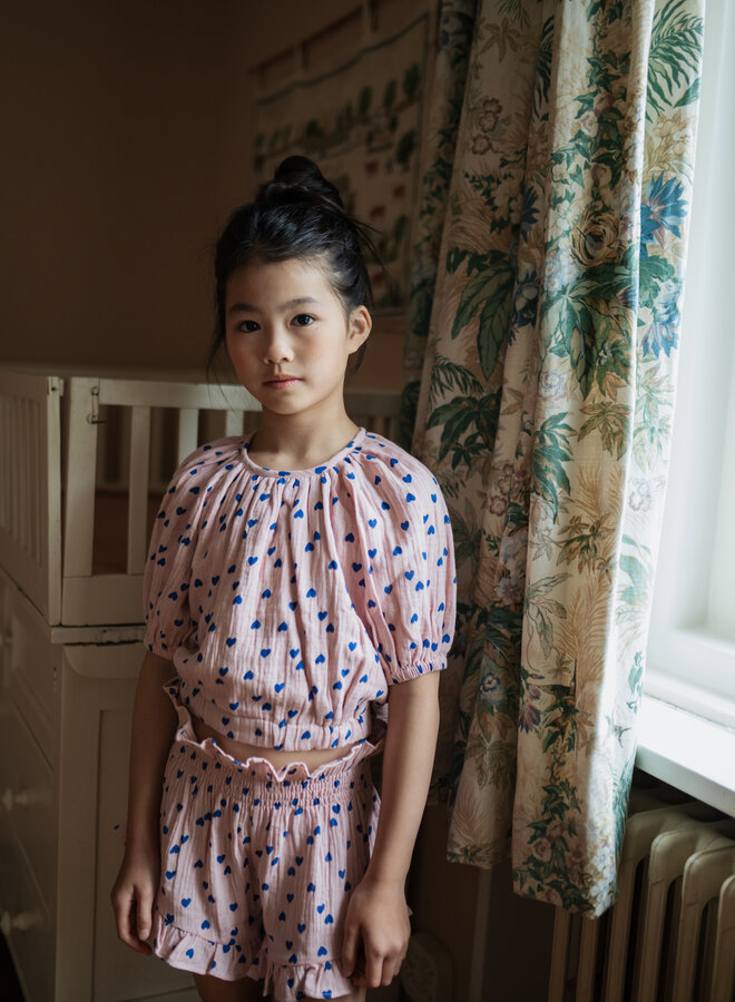 Petit Blush - Adele blouse Candy hearts