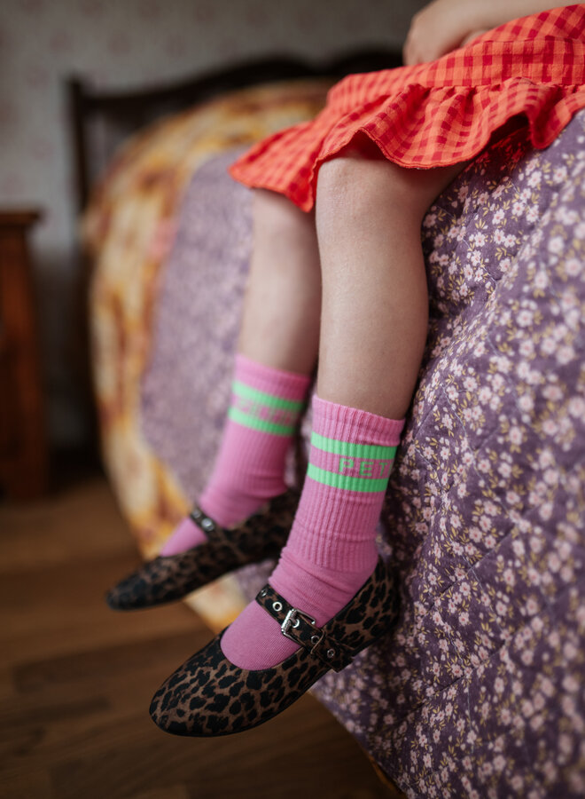 Petit Blush - Sport socks Lemonade/Neon green