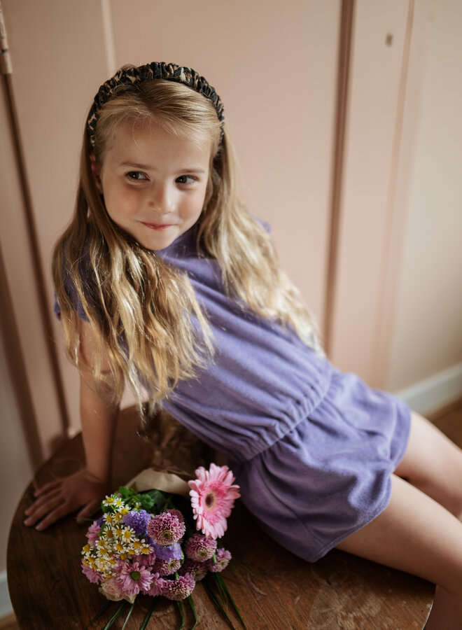 Petit Blush - Towel jumpsuit Chalk Violet