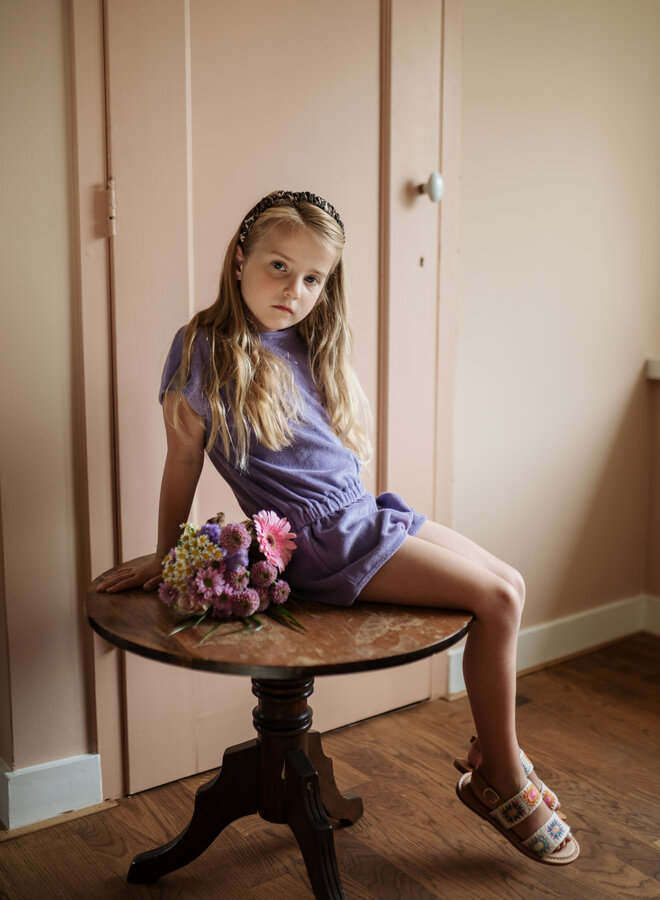 Petit Blush - Towel jumpsuit Chalk Violet