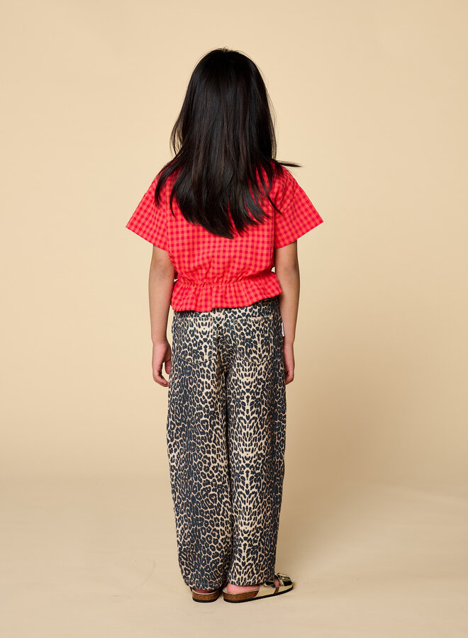 Petit Blush - Blouse elastic waiste Check red