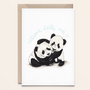 Kathings - Wenskaart Panda Twins