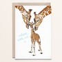Kathings - Wenskaart Giraffe Family