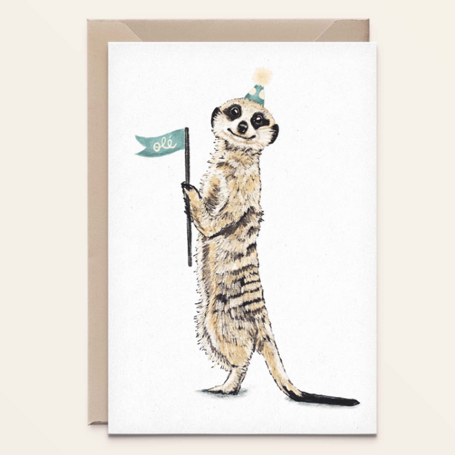 Kathings - Wenskaart Meerkat