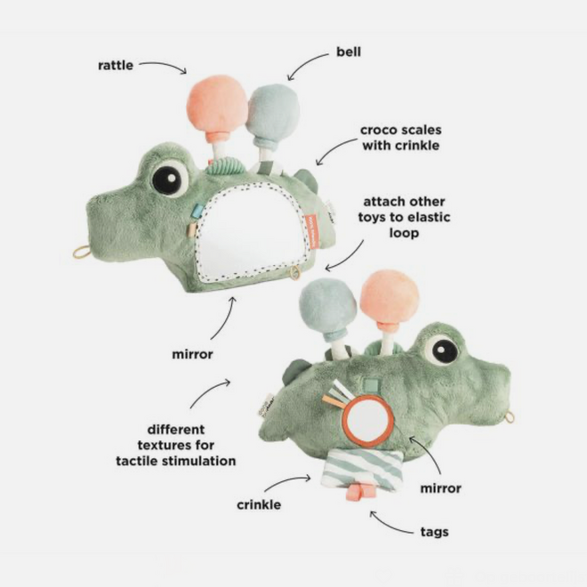 Done By Deer - Activity floor mirror Croco green