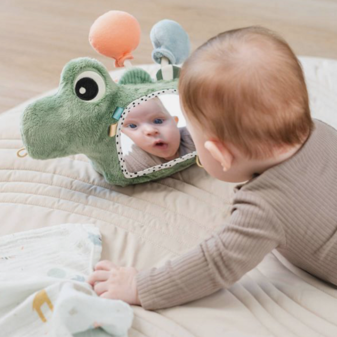 Done By Deer - Activity floor mirror Croco green