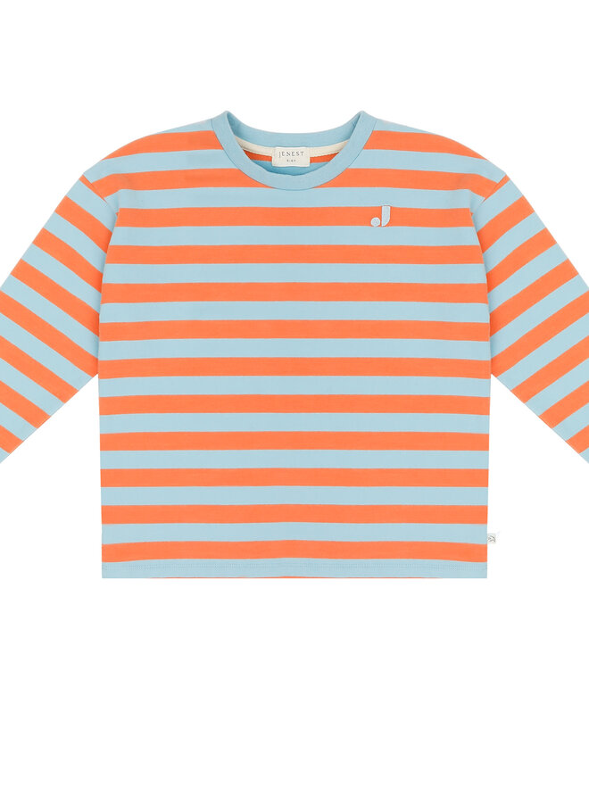 Jenest - Moos oversized sweat t-shirt/Orange blue