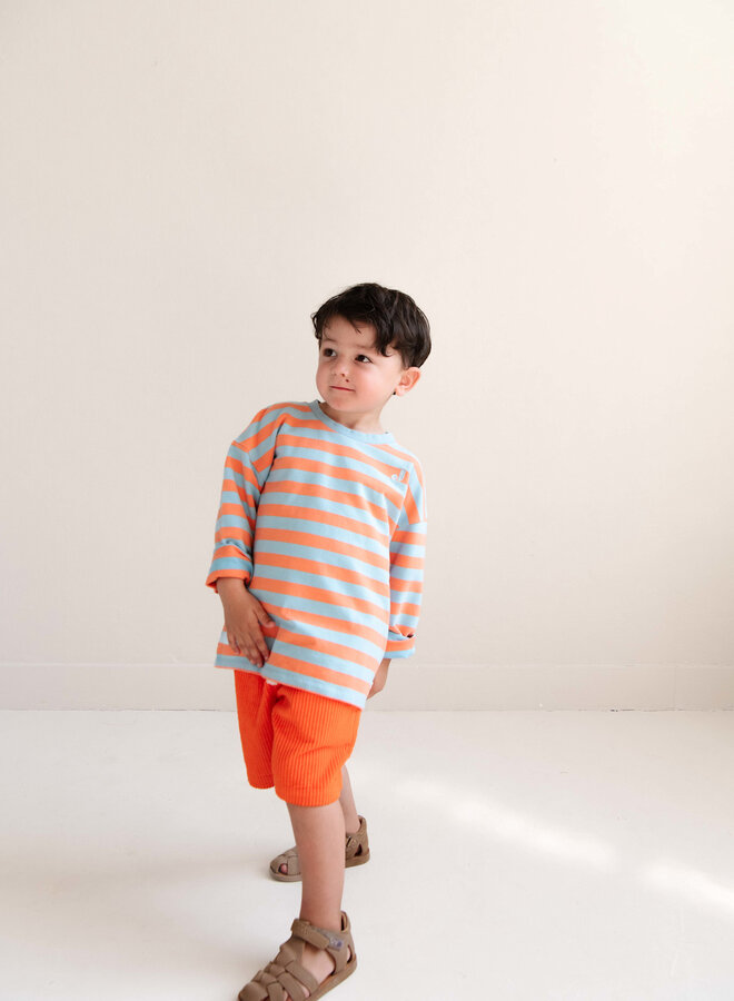 Jenest - Moos oversized sweat t-shirt/Orange blue
