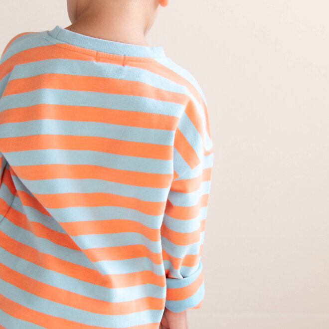 Jenest - Moos oversized sweat t-shirt/Orange blue