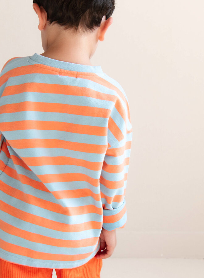 Jenest - Moos oversized sweat t-shirt/Orange blue