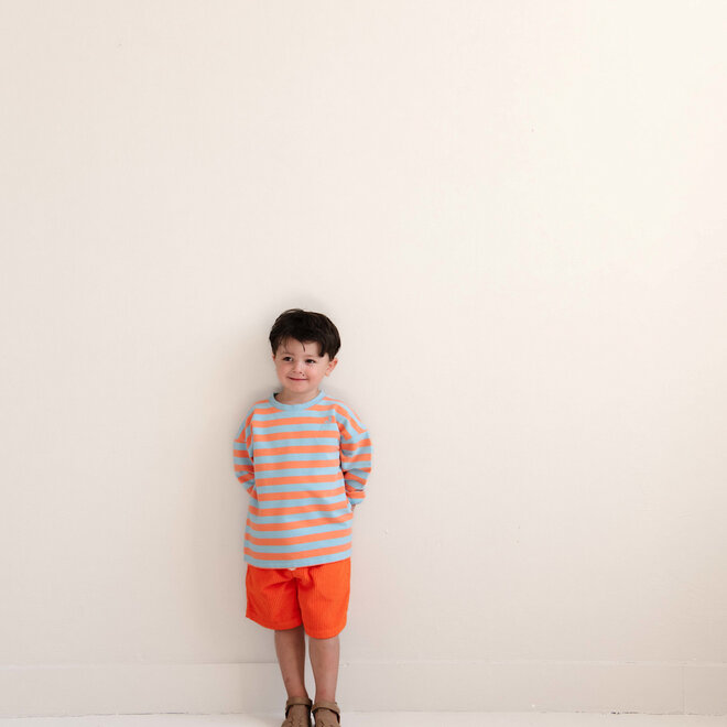 Jenest - Moos oversized sweat t-shirt/Orange blue