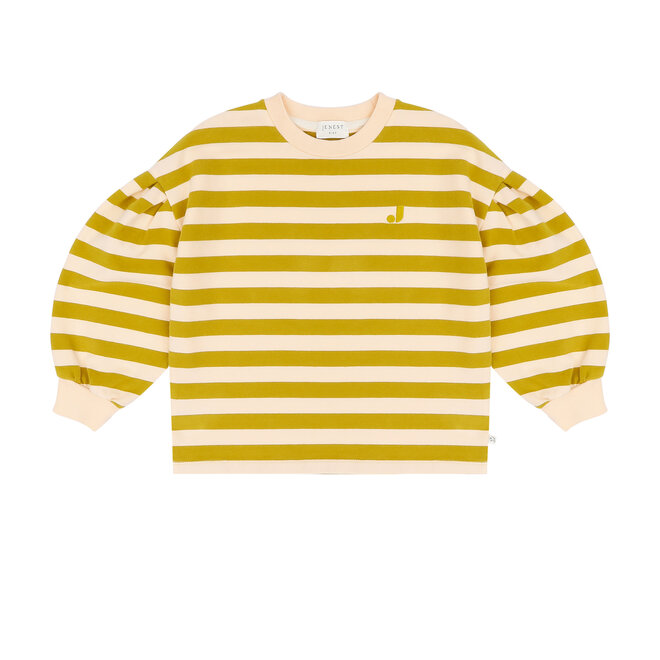 Jenest - Millie sweat t-shirt/Peach brown stripe