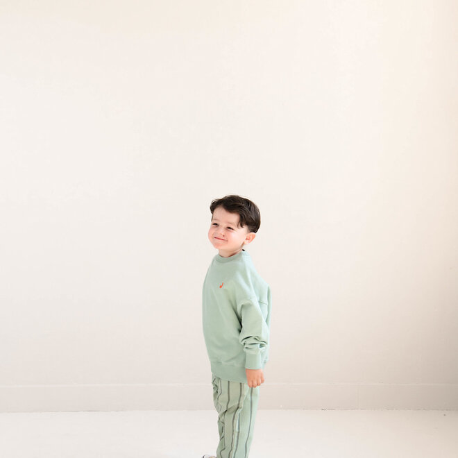 Jenest - Kick pants/Sage green stripe