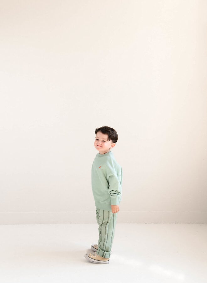 Jenest - Kick pants/Sage green stripe