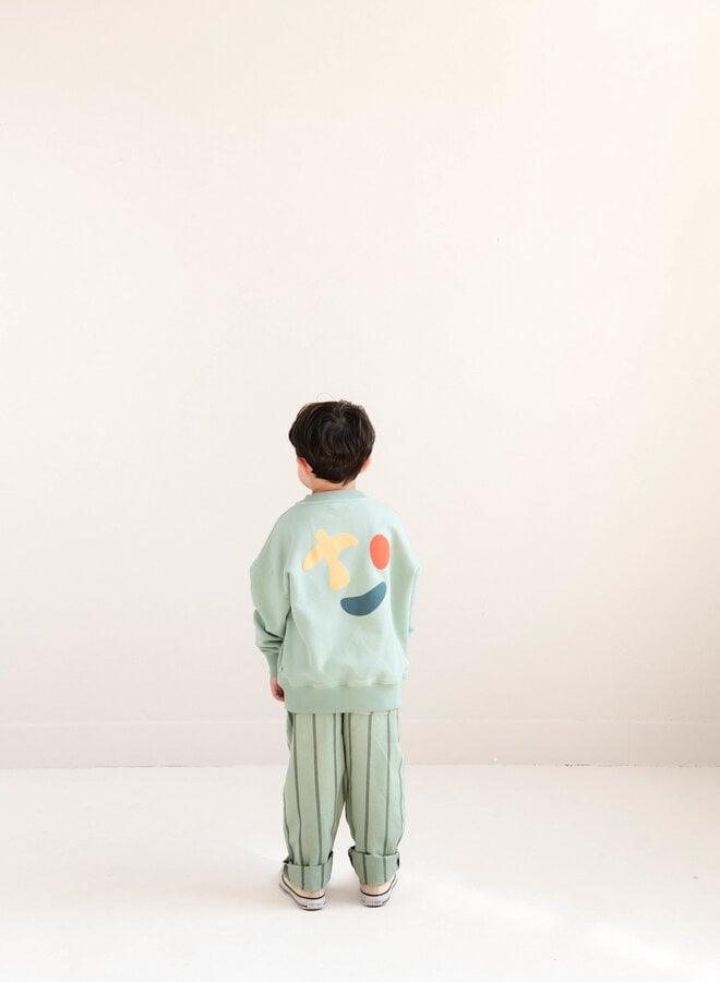 Jenest - Kick pants/Sage green stripe