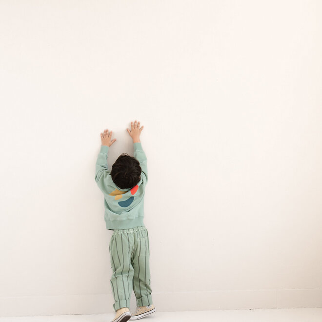 Jenest - Kick pants/Sage green stripe