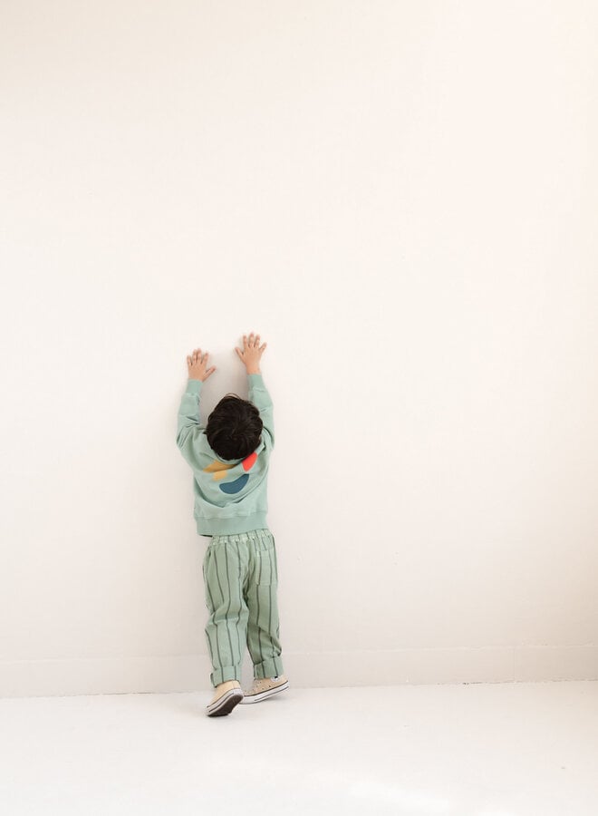 Jenest - Kick pants/Sage green stripe