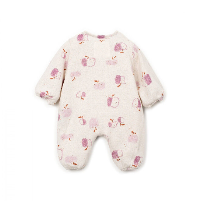 Play Up - Printed jersey jumpsuit Apples sculpture