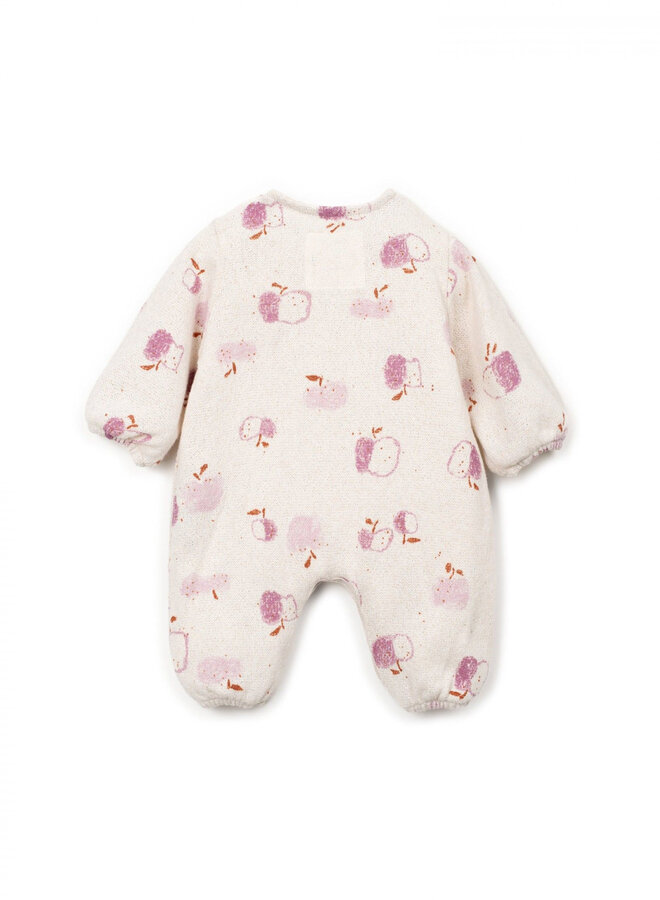 Play Up - Printed jersey jumpsuit Apples sculpture
