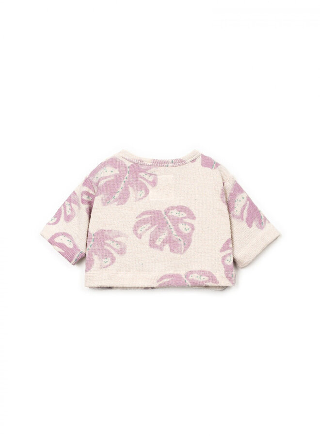 Play Up - Printed jersey sweater Monstera