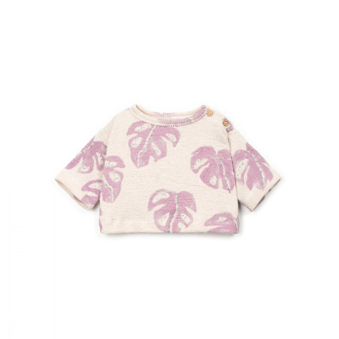 Play Up - Printed jersey sweater Monstera