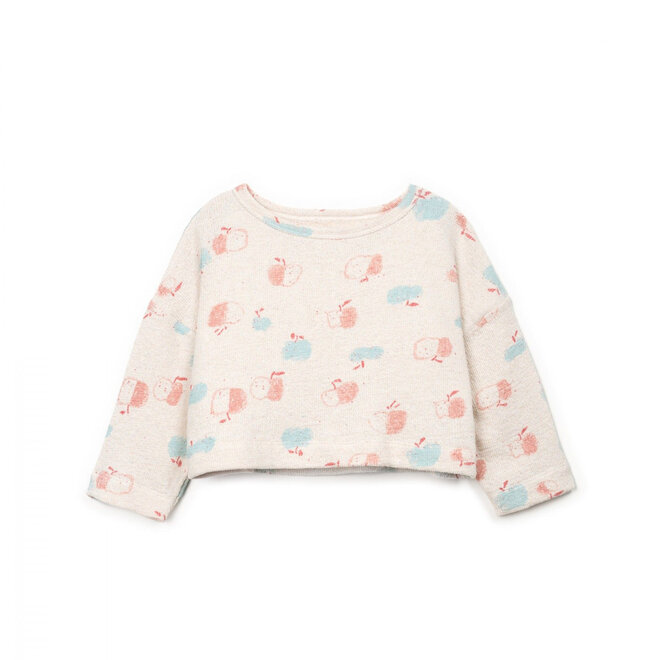 Play Up - Printed jersey sweater Apples
